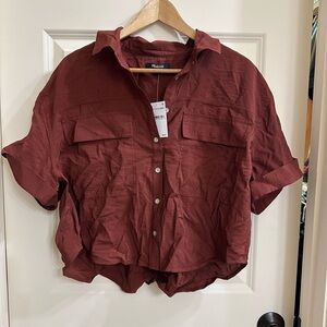 NWT Madewell Button Up Top Size L